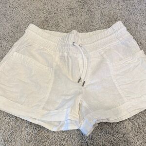 Women's White Casual Shorts linen